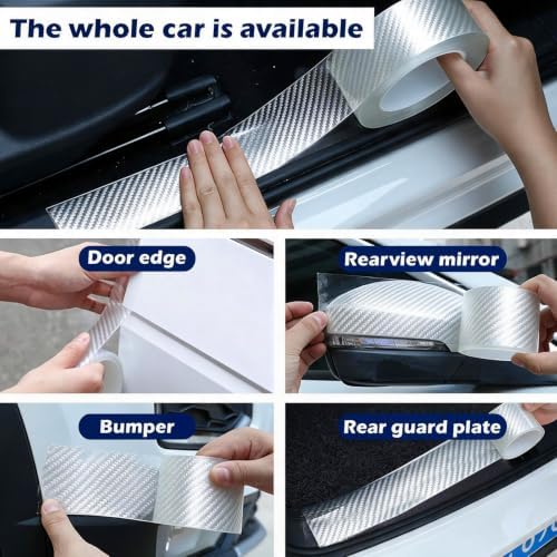 3D Carbon Fiber Clear Car Door Edge Protector, Anti-Collision Door Sill Guard - Image 7