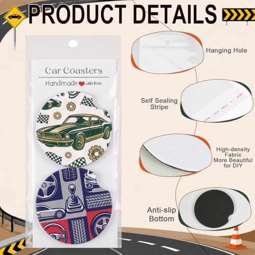 Tioncy 200 Pcs Sublimation Car Coaster Blank Set Packaging - Image 3