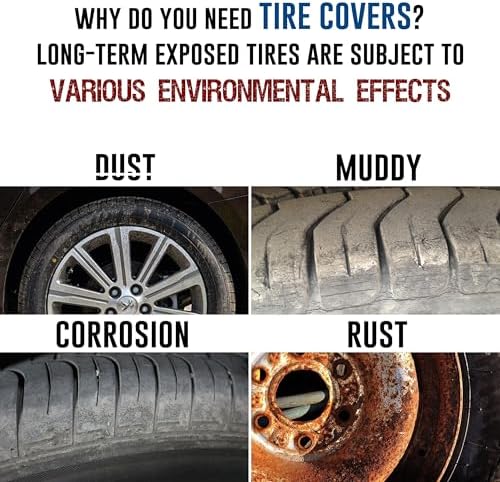Rv Spare Tire Cover for RV Trailer Camper Wheel Protectors Weatherproof - Image 4