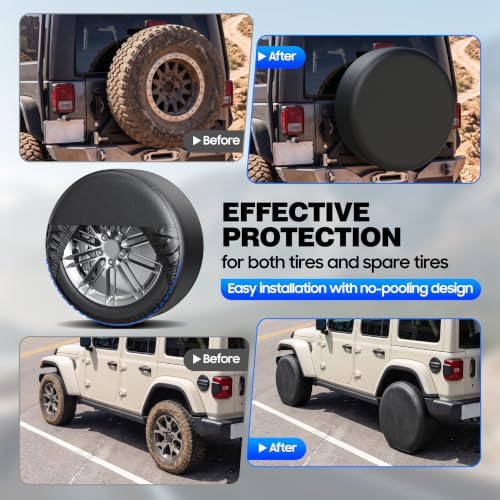 Moonet Thickened PVC Leather Tire Cover, Universal Fit 40-42" - Image 6