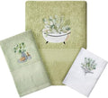 Peryiter 3 Pack Eucalyptus Leaves Decorative Bath Towel Set by Peryiter
