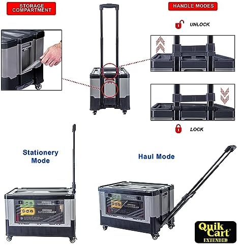 dbest Products Quik Cart Extended Collapsible Rolling Crate - Image 4