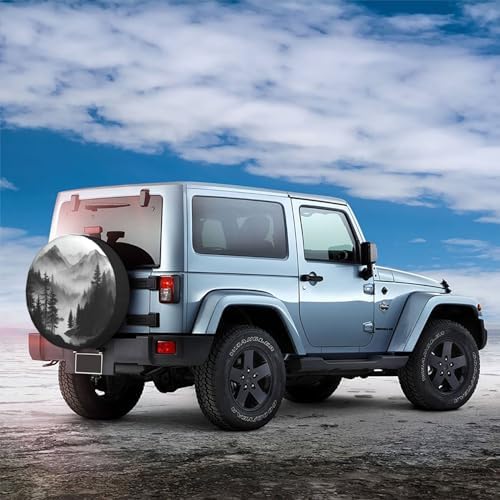 Spare Tire Cover Mountain Lake Tree Landscape Wheel Covers Weatherproof - Image 7