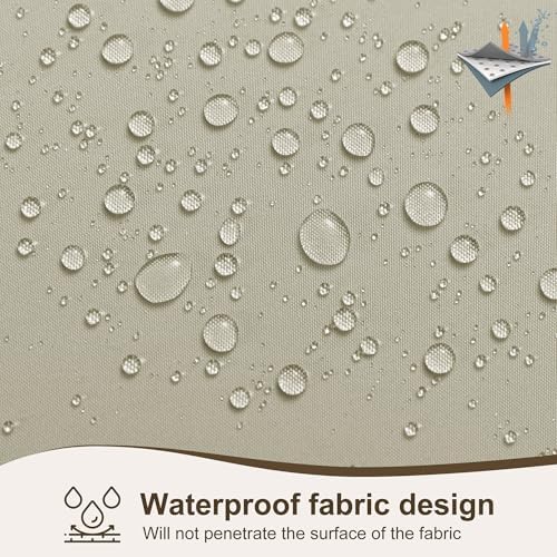 Outdoor Curtains for Patio Waterproof Rod Pocket 6 Pcs 54x95 Inch Taupe - Image 5