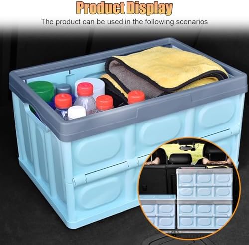Car Trunk Organizer, Foldable Plastic Cargo Storage Box - Image 5
