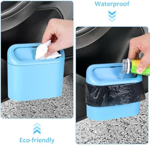 Accmor Car Trash Can with Lid, Mini Vehicle Garbage Can with 30 Trash Bags - Image 2