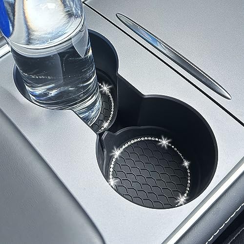 NBTEPEM 4pcs Bling Car Cup Holder Coaster, 2.75 inch Anti-Slip Shockproof - Image 4