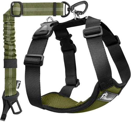 Pawaboo Dog Seat Belt Harness for Car, Seatbelt Harness by Pawaboo