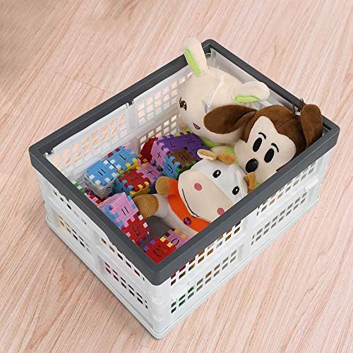 Teyyvn 4-Pack Collapsible Milk Crates, 15L Plastic Stackable Storage Bins - Image 4