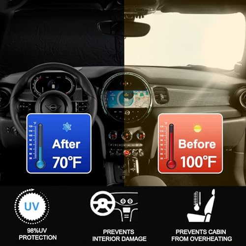 Foldable Front Windshield Sunshade fit - Image 2