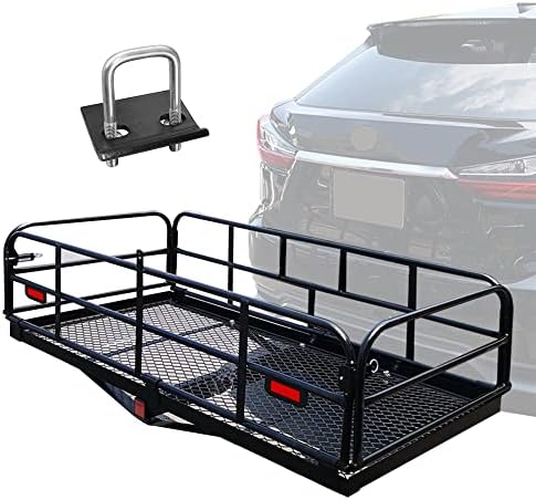 KAIRAY 500 Lbs Heavy Duty Hitch Mount Cargo Carrier 60" x 24" x 14.4" Folding by KAIRAY