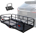 KAIRAY 500 Lbs Heavy Duty Hitch Mount Cargo Carrier 60" x 24" x 14.4" Folding by KAIRAY