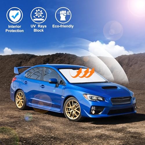 Windshield Sun Shade for 2008-2015 Subaru Impreza WRX/WRX STI - Image 5