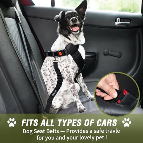COOYOO Dog Seat Belt, Retractable Dog Car Harness Seat Belt - Image 2