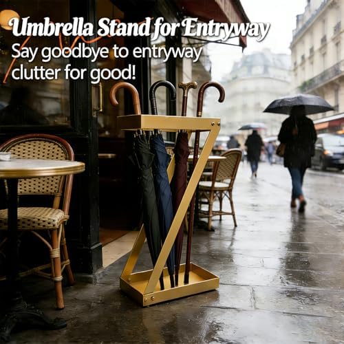 Umbrella Holder for Entryway, Metal Umbrella Storage Rack Ideal for Home Office - Image 5