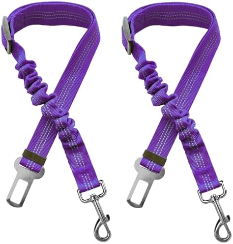 2 Dog Car Harness Seatbelt Seat Belt Leash Travel Accessories Bungee Anti Shock by Yiaizhuo