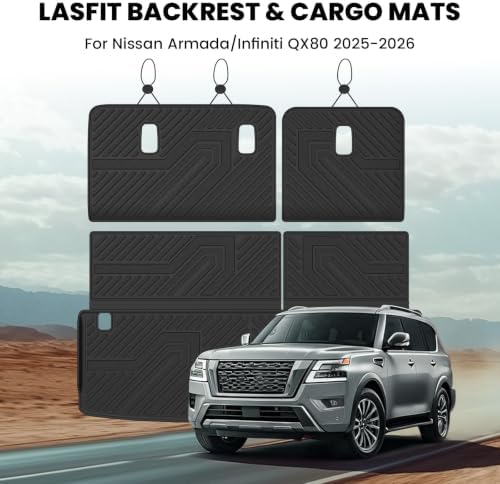 LASFIT Cargo Mats for Nissan Armada 2026 2025 / Infiniti QX80 2025-2026 - Image 2