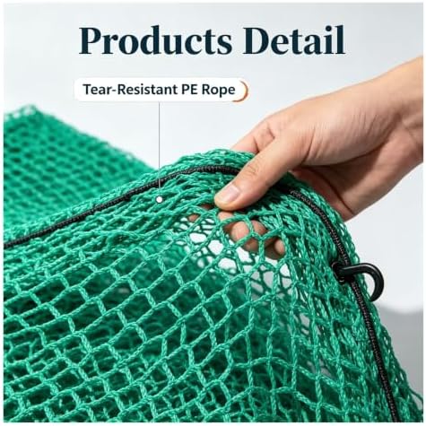 PE Trailer Cargo Net Elastic Mesh Cover Green - Image 3
