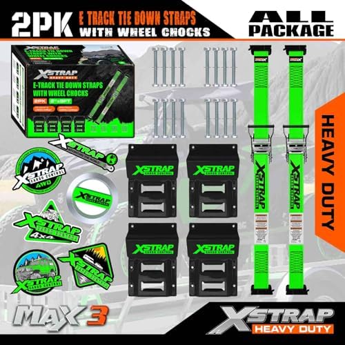 XSTRAP STANDARD 2-PK Wheel Chock E-Track Tie Down Straps Kit - Image 6