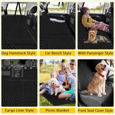 Vailge 6 in 1 Car Seat Cover for Back Seat, 60/40 Split, 100% Waterproof - Image 3
