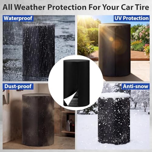 2 Pcs Tire Storage Bags 420d 33" Outdoor Waterproof Holds 4 Tires - Image 6