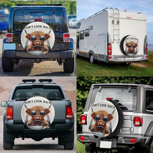 Rv Spare Tire Cover Wheel Funny Alpine Cow Tire Covers Wheel Protectors - Image 6