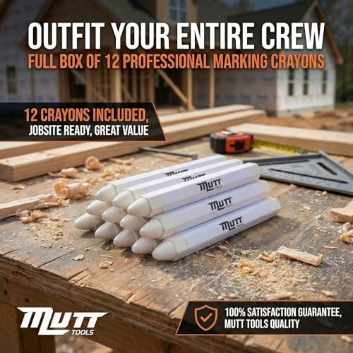 Mutt Tools White Lumber Crayons 12 Pack - Image 5