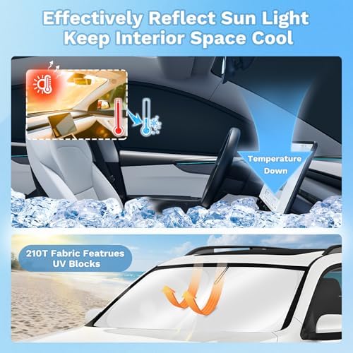 KUST Car Window Shades for BMW X3 2025-2026 Windshield Sun Shade Side Window - Image 3
