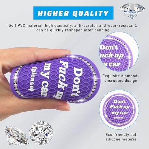 4 PCS Bling Car Cup Coaster, 2.75 Inch Anti-Slip Cup Holder Insert Coasters - Image 3