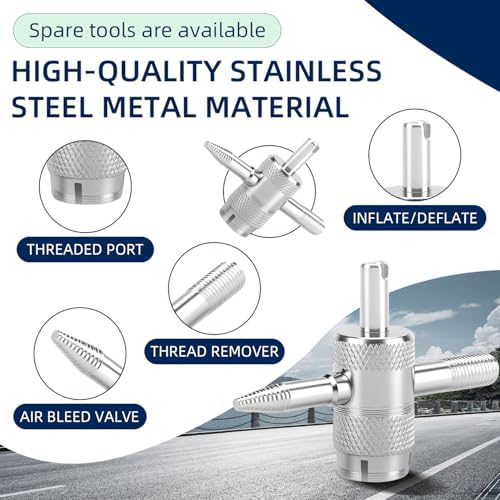 2PCS 4-Way Valve Core Tool, Tire Valve Stem Tool, 4-in-1 Universal Valve Wrench - Image 4
