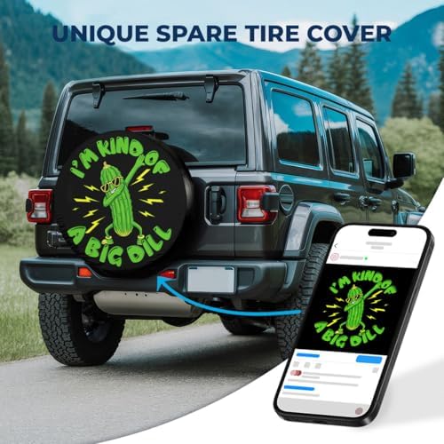 GENANY Funny Pickle Quote Thick PVC Leather Spare Tire Cover Size 15 - Image 2