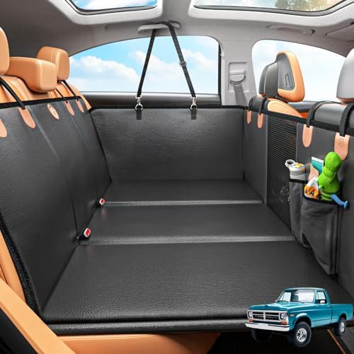 MYJAQI Back Seat Extender for Dogs, Hard Bottom Dog Truck Car Seat Cover by MYJAQI