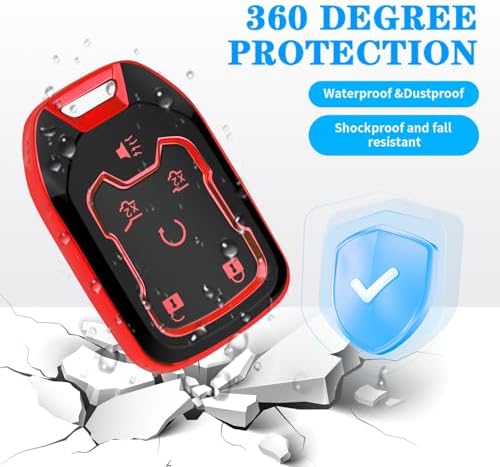 MILD EAST for Chevy GMC Key Fob Cover 6 Buttons Key Case 2016-2025 - Image 5