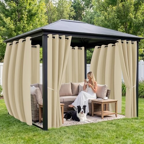 Patio Curtains Outdoor Waterproof 6 Panels, Porch Sun Shade - Image 4