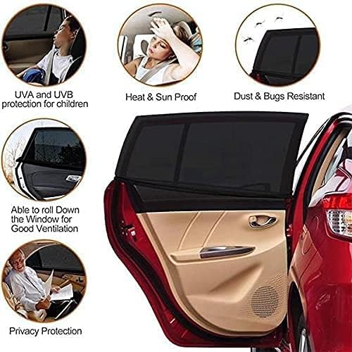 4pcs Universal Car Window Screens Window Screen Sox - Image 2