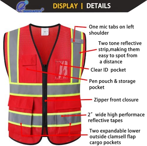 Hi Vis Reflective Safety Vest for Men Women - Image 3