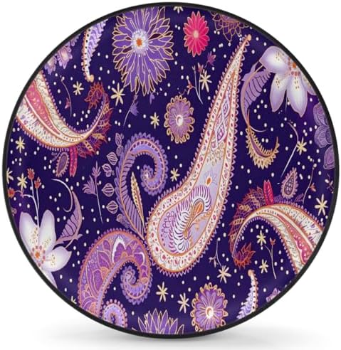 Rv Spare Tire Cover Wheel Purple Ethnic Paisley Tire Covers Wheel Protectors by FengQuGou
