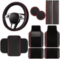 NBTEPEM 10 Pcs Car Floor Mats Full Set Car Accessories, Microfiber Leather by NBTEPEM