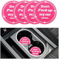 4 PCS Bling Car Cup Coaster, 2.75 Inch Anti-Slip Cup Holder Insert Coasters by Sylvil