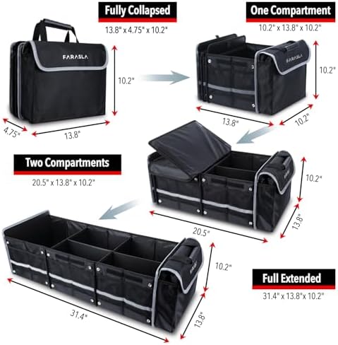 Farasla Waterproof Car Trunk Organizer - Image 2