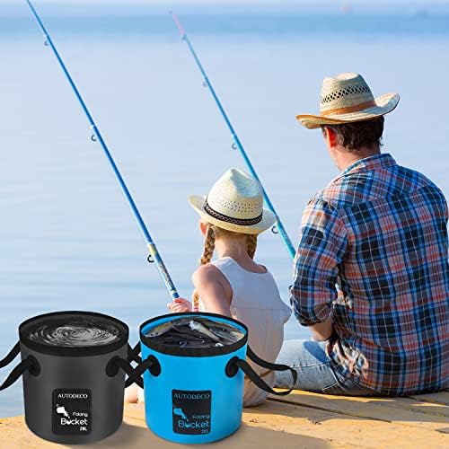 2 Pack Collapsible Bucket 5 Gallon Container Folding Water Bucket Portable Wash - Image 5