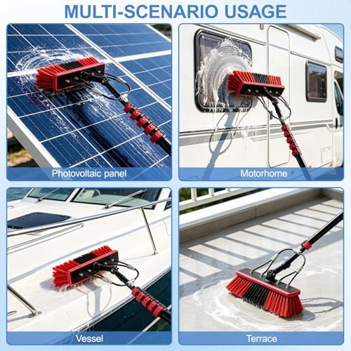 26Ft Reach Solar Panel Cleaning Brush Kit, Window Cleaner Tool - Image 4