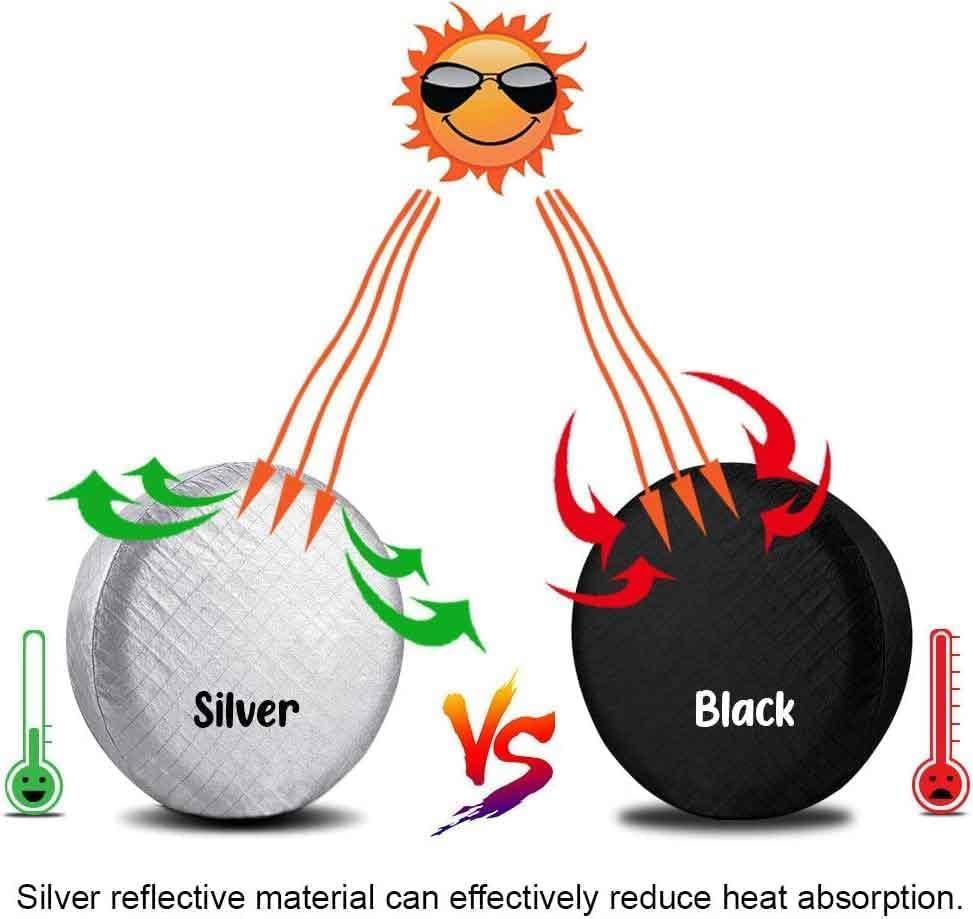 Tire Covers Set of 4, Waterproof Anti-UV Sun Snow Rain Tire Covers - Image 5