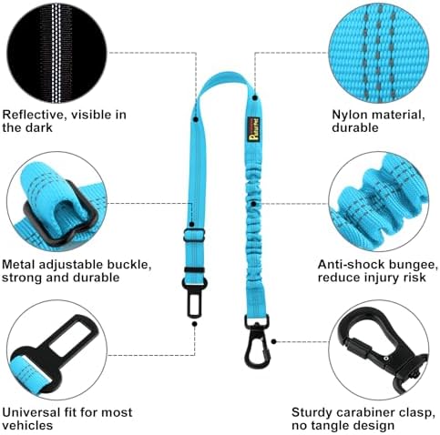 Plutus Pet Dog Seat Belt for Car, Adjustable Harness - Image 2