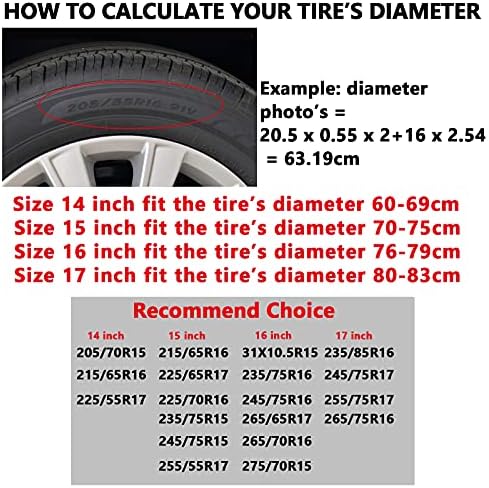Black White Vintage American Flag Spare Tire Cover Protectors Weatherproof - Image 6