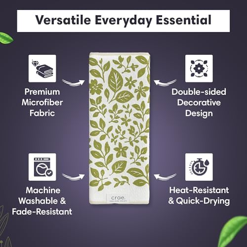 Double-Sided Microfiber Hand Towels, Waffle Kitchen Towels Set - Image 3