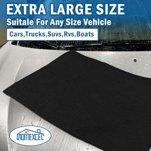 HOMEXCEL Professional Large Microfiber Car Drying Towels 4 Pack - Image 3