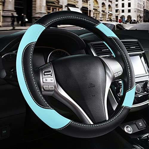Leather Car Steering Wheel Cover, Universal Fit by Szttswamp