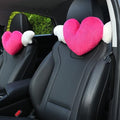 2 Pack Heart Shaped Cute Car Headrest Pillow by Sexysamba