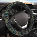 Vintage Daisy Leaves Flowers Steering Wheel Cover by FJyuanqi